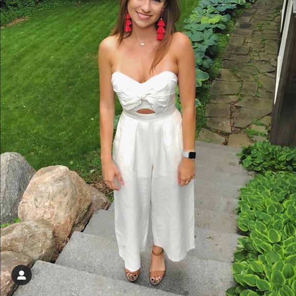 Astr Pants - White Jumpsuit